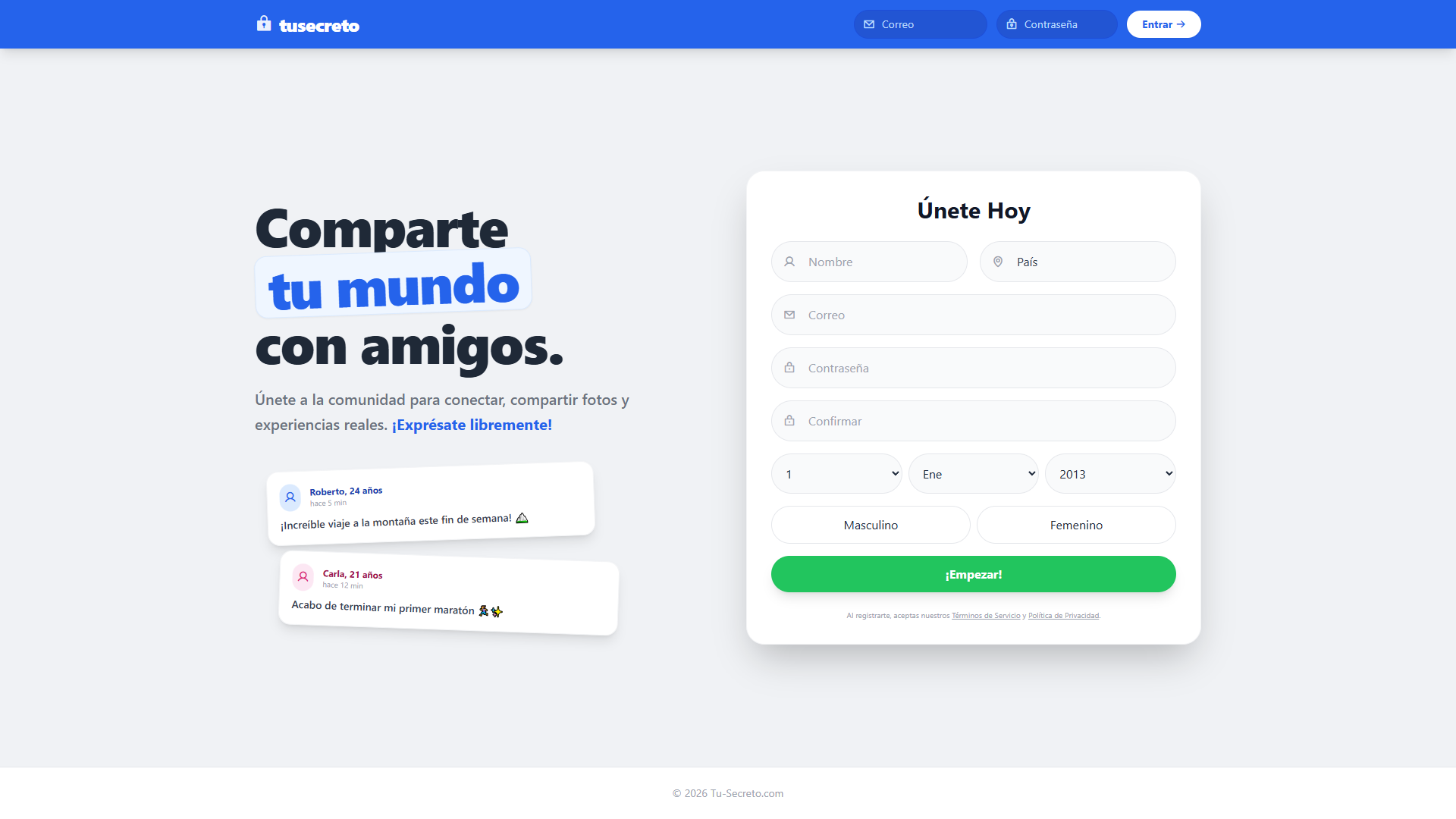 Tu-Secreto.Com - Red Social