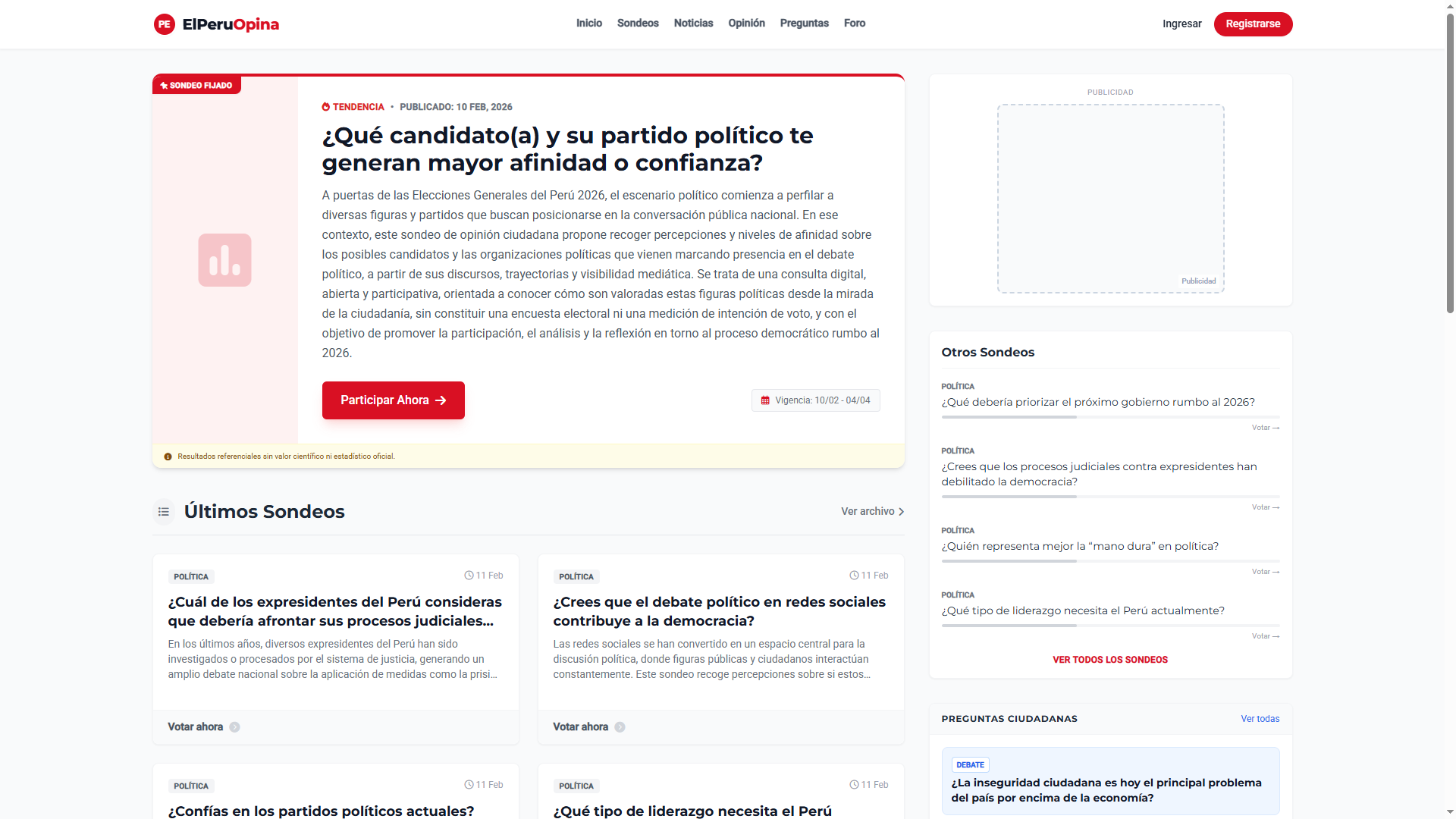 ElPeruOpina.Com - Sondeos