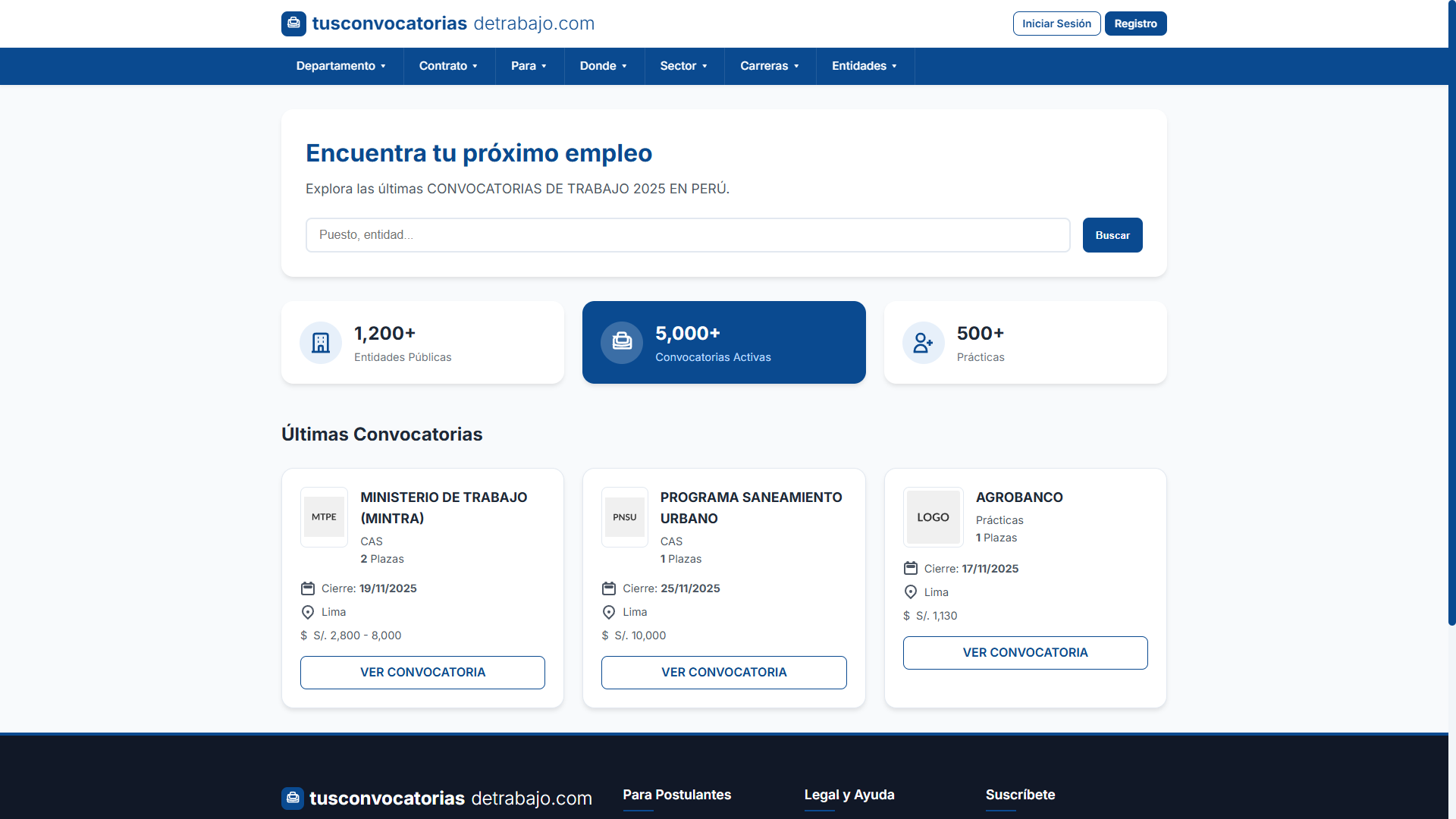 Tusconvocatoriasdetrabajo.com - Portal De Empleos