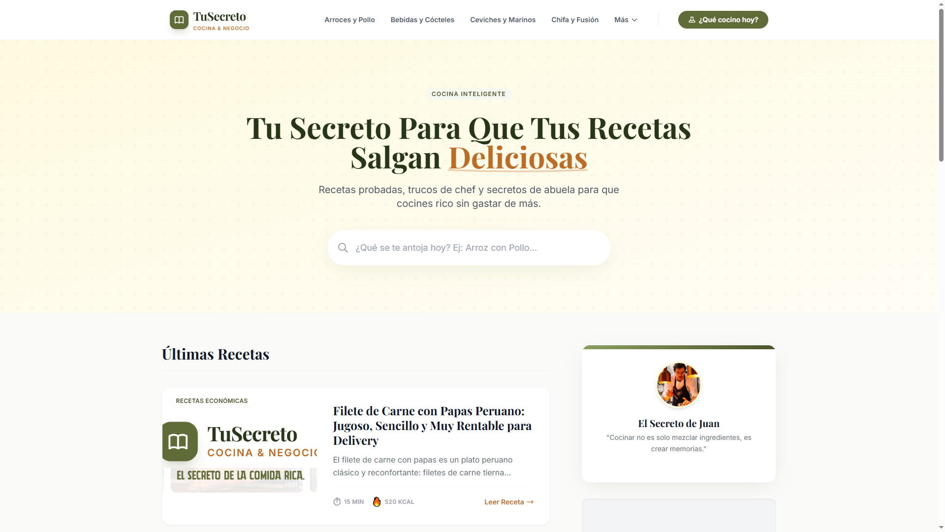 TuSecreto.Biz - Recetas